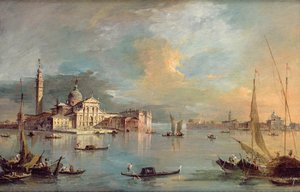 San Giorgio Maggiore, Venedig, med Giudecca och Zitelle av Francesco Guardi