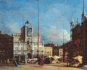 Klocktornet, Venedig, ca 1760 av Francesco Guardi