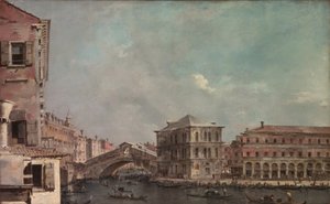 Canal Grande ovanför Rialto, ca 1760 (olja på duk) av Francesco Guardi