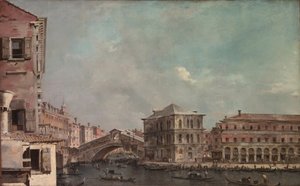 Canal Grande ovanför Rialto, sent 1760-tal. av Francesco Guardi