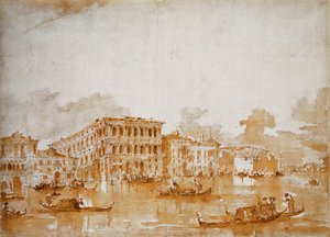 Canal Grande med Ca" Pesaro av Francesco Guardi