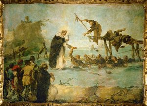 Miraklet av ett dominikanskt helgon (olja på duk) av Francesco Guardi