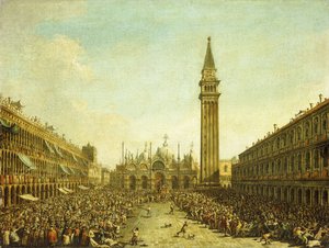 Piazza San Marco, på dogens kröningsdag, av Francesco Guardi