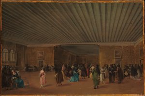Det offentliga ridottot i Palazzo Dandolo av Francesco Guardi