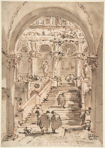 Jättetrappan, Dogepalatset, Venedig av Francesco Guardi
