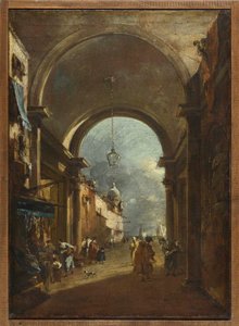Utsikt genom en port av Francesco Guardi