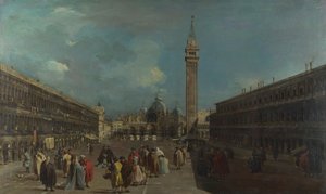 Venedig, Piazza San Marco, ca 1760 av Francesco Guardi