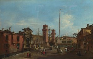 Venedig. Arsenalen, 1755-1760 av Francesco Guardi