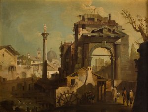 Utsikt över en italiensk stad av Francesco Guardi