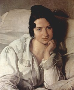 Italienska: Porträtt av Carolina Zucchi Porträtt av Carolina Zucchi av Francesco Hayez