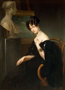 Porträtt av Cristina Trivulzio Belgiojoso, av Francesco Hayez (1791-1882), olja på duk av Francesco Hayez