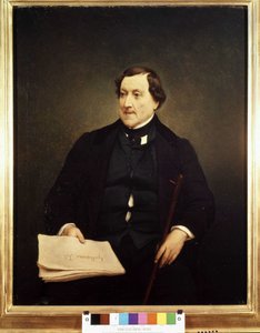 Porträtt av Gioacchino Rossini (1792-1868) - av Hayez, Brera Museum, Milano av Francesco Hayez