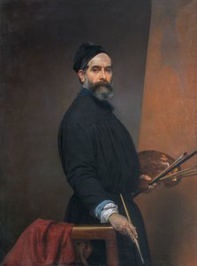Självporträtt vid en ålder av femtiosju av Francesco Hayez
