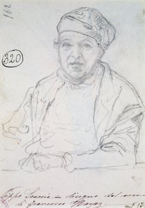 Studera för porträtt av sin svåger Pippo Scaccia av Francesco Hayez