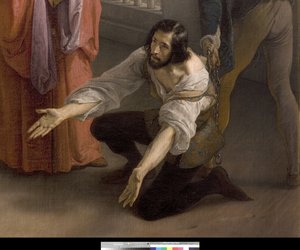 Det sista mötet mellan Jacopo Foscari och hans familj innan exilen, 1838-40 av Francesco Hayez