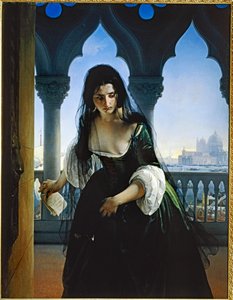 Det hemliga angiveriet 1847 ... (målning på duk) av Francesco Hayez