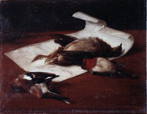 Dött spel Målning av Francesco Inganni (1793-1873) 1862 Dim 25,6x33,2 cm Gener, Gallery of Modern Art, inv 184 av Francesco Inganni