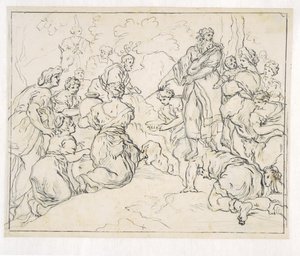 Moses slår mot klippan av Francesco La Marra