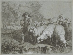 Herde med flock får och getter Shepherd-scener (serietitel)