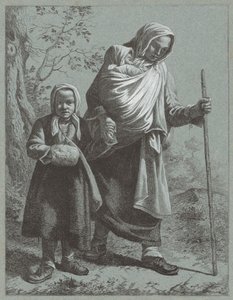 Bondekvinna med två barn, 1764. av Francesco Londonio