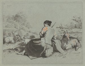 Sittande herdinna, 1762. av Francesco Londonio