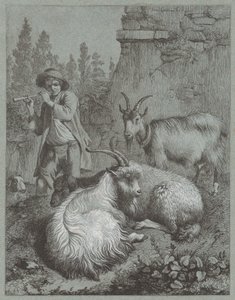 Herde som spelar flöjt med getter, 1764.