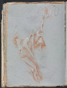Verona Skissbok: Draperistudie sida 38, 1760. av Francesco Lorenzi