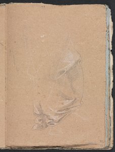 Verona Skissbok: Draperistudie sida 57, 1760. av Francesco Lorenzi
