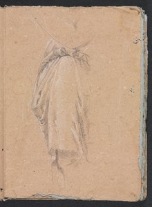 Verona Skissbok: Draperistudie med armbåge sida 5, 1760. av Francesco Lorenzi