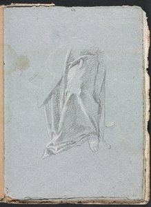 Verona Skissbok: Draperi med fot sida 83, 1760. av Francesco Lorenzi