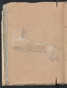 Verona Skissbok: Kvinnlig högerarm och hand sida 44, 1760. av Francesco Lorenzi