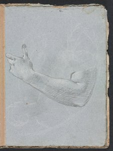 Verona Skissbok: Vänster arm och hand sida 47, 1760. av Francesco Lorenzi