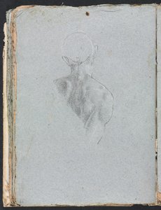 Verona Skissbok: Manligt nakna huvud och axlar bakifrån sidan 62, 1760. av Francesco Lorenzi