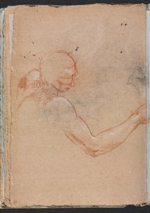 Verona Skissbok: Naken med huvud och höger arm sida 36, 1760. av Francesco Lorenzi