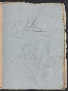 Verona Skissbok: Studie av fötter sida 53, 1760. av Francesco Lorenzi