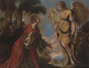 Hagar och ängeln, ca. 1657.