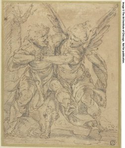 Jakob brottas med ängeln av Francesco Merano