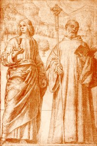 Johannes Döparen och St. Benedictus av Francesco Morone