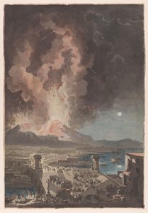 Utbrott av Mt Vesuvius, sett från Ponte della Maddalena i Neapel Vesuvius utbrott den 8 augusti 1779, sett från Ponte della Maddalena