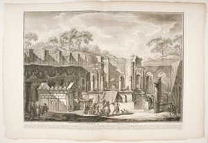 Utsikt över templet d av Francesco Piranesi