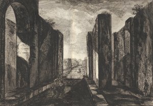 Utsikt över det inre av staden Pompeji, från Antiquités de Pompeïa, tome premier, Ant..., 1804. av Francesco Piranesi