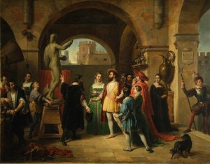 Francis I i Benvenuto Cellinis studio, 1837