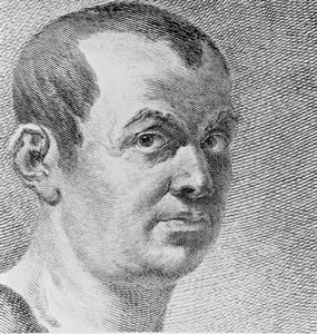 Porträtt av Giovanni Battista Piranesi 1720-78 1750 gravyr bw fotodetalj av 136353 av Francesco Polanzani
