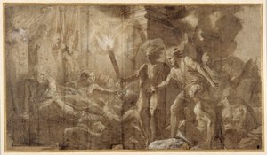 Hercules ligger bredvid Omphale av Francesco Primaticcio