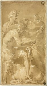 Offer av en tjur av Francesco Primaticcio