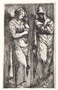 Två romerska kvinnor av Francesco Primaticcio