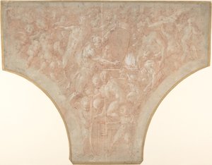 Vulcan Forging the Darts of Cupid, 1552-56. av Francesco Primaticcio