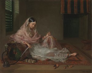 Muslimsk dam liggande av Francesco Renaldi