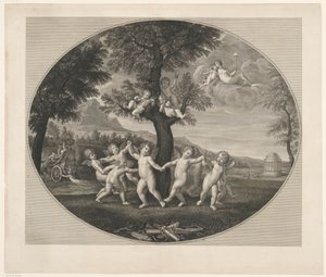 Putti dansar runt ett träd