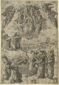 Jungfruns antagande, ca. 1495. av Francesco Rosselli